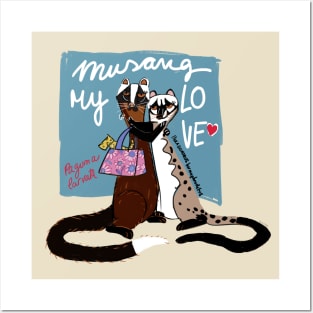Musangs in love Posters and Art
